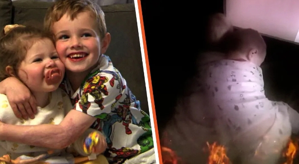 Un garçon de 4 ans voit le lit de sa petite sœur en feu et la protège des flammes avec son corps